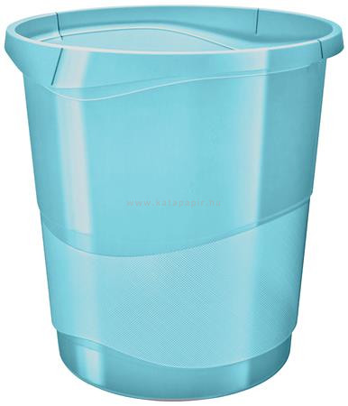 Papírkosár, 14 liter, ESSELTE "Colour' Ice", áttetsző kék