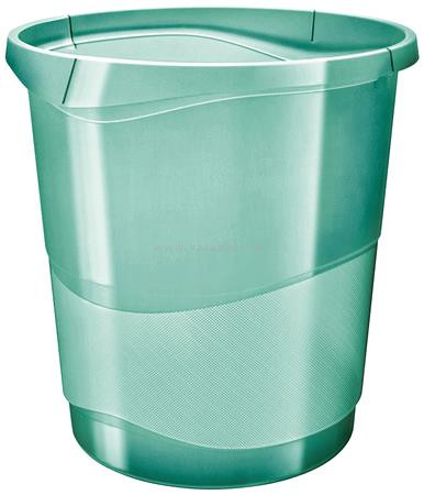 Papírkosár, 14 liter, ESSELTE "Colour' Ice", áttetsző zöld