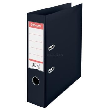   Iratrendező, 75 mm, A4, PP, élvédő sínnel, ESSELTE "Standard", Vivida fekete