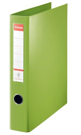Gyűrűs könyv, 4 gyűrű, D alakú, 60 mm, A4 maxi, PP, ESSELTE "Jumbo Vivida", zöld
