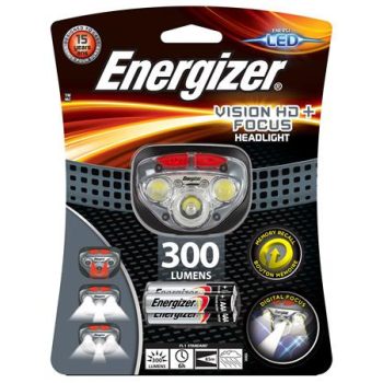   Fejlámpa, 3 LED, 3xAAA, ENERGIZER "Headlight Vision HD Focus"