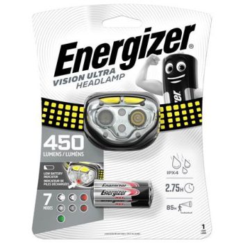 Fejlámpa, 4 LED, 3xAAA, ENERGIZER "Vision Ultra"