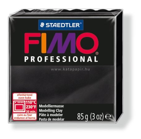 Gyurma, 85 g, égethető, FIMO "Professional", fekete 0.085 kg/db