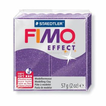   Gyurma, 57 g, égethető, FIMO "Effect", csillámos bíborlila 0.057 kg/db