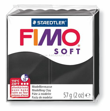 Gyurma, 57 g, égethető, FIMO "Soft", fekete 0.057 kg/db
