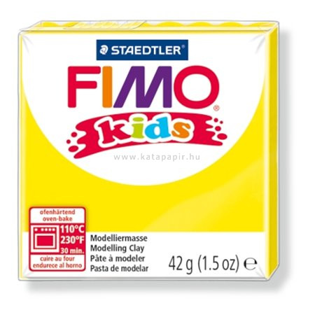 Gyurma, 42 g, égethető, FIMO "Kids", sárga 0.042 kg/db