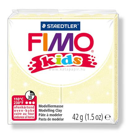 Gyurma, 42 g, égethető, FIMO "Kids", gyöngyház sárga 0.042 kg/db