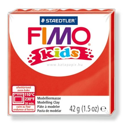 Gyurma, 42 g, égethető, FIMO "Kids", piros 0.042 kg/db