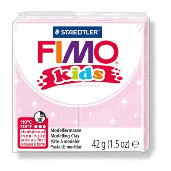  Gyurma, 42 g, égethető, FIMO "Kids", gyöngyház világos rózsaszín 0.042 kg/db