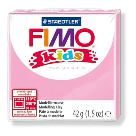 Gyurma, 42 g, égethető, FIMO "Kids", pink 0.042 kg/db