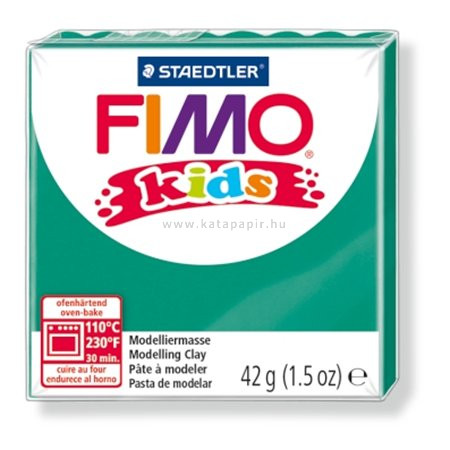 Gyurma, 42 g, égethető, FIMO "Kids", zöld 0.042 kg/db