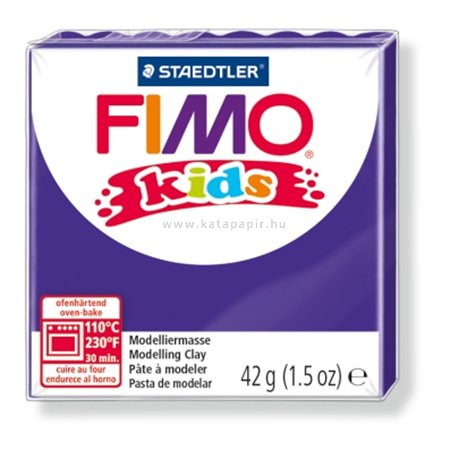 Gyurma, 42 g, égethető, FIMO "Kids", lila 0.042 kg/db