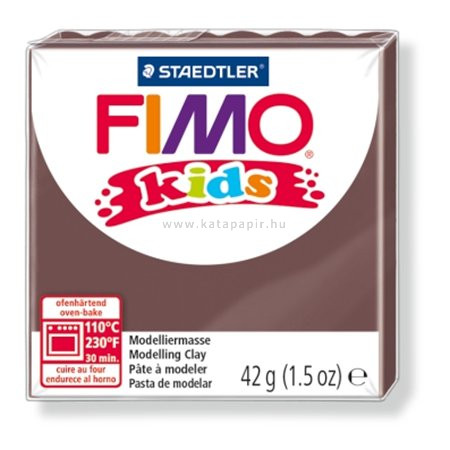Gyurma, 42 g, égethető, FIMO "Kids", barna 0.042 kg/db