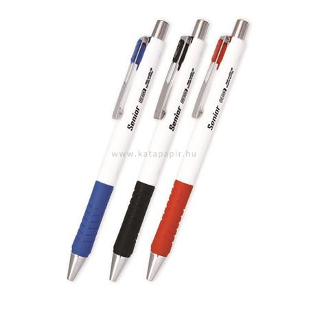 Golyóstoll, 0,4 mm, nyomógombos, vegyes színű tolltest, FLEXOFFICE "Senior", kék 36 db