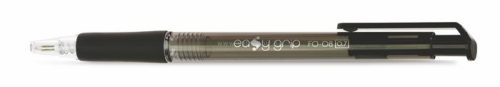 Golyóstoll, 0,4 mm, nyomógombos, FLEXOFFICE "EasyGrip", fekete 12 db