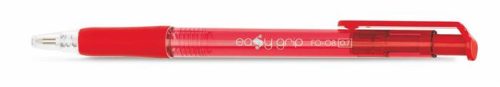 Golyóstoll, 0,4 mm, nyomógombos, FLEXOFFICE "EasyGrip", piros 12 db