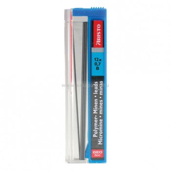 Nyomósirón betét, B, 0,7 mm, Aristo "GEO Pen"