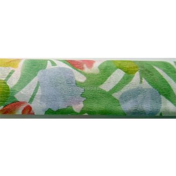 Krepp-papír, 50x200 cm, VICTORIA, virágmintás