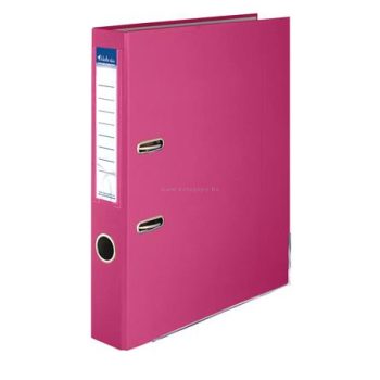  Iratrendező, 50 mm, A4, PP/karton, élvédő sínnel, VICTORIA, "Basic", rózsaszín