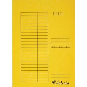 Gyorsfűző, karton, A4, VICTORIA, sárga, 5 db