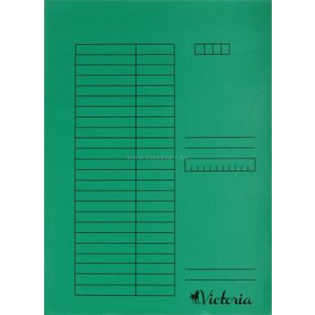 Gyorsfűző, karton, A4, VICTORIA, zöld, 5db