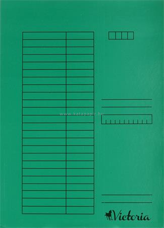 Gyorsfűző, karton, A4, VICTORIA, zöld, 5db