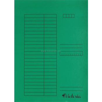 Pólyás dosszié, karton, A4, VICTORIA, zöld, 5 db