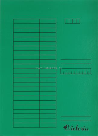Pólyás dosszié, karton, A4, VICTORIA, zöld, 5 db