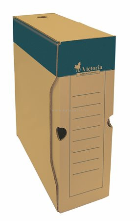 Archiváló doboz, A4, 100 mm, karton, VICTORIA, natúr