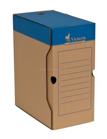 Archiváló doboz, A4, 150 mm, karton, VICTORIA, natúr