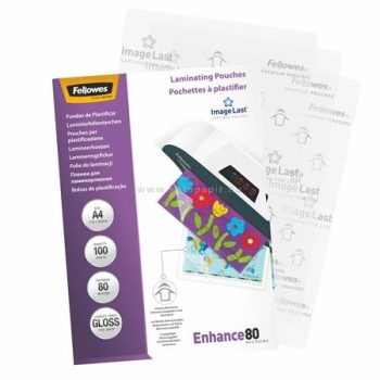  Meleglamináló fólia, 80 mikron, A4, fényes, 100 db, FELLOWES