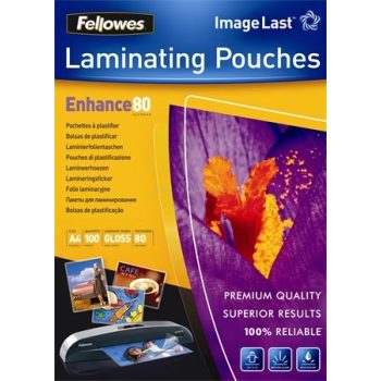   Meleglamináló fólia, 80 mikron, A5, fényes, 25 db, FELLOWES