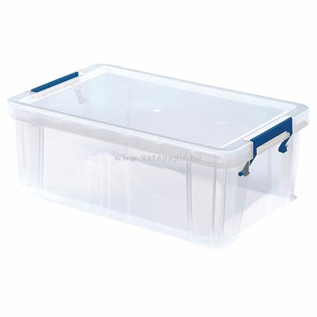 Műanyag tároló doboz, átlátszó, 10 liter, FELLOWES, "ProStore™"