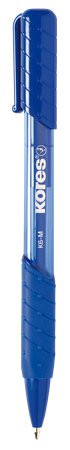 Golyóstoll, 0,7 mm, nyomógombos, KORES "K6-M", kék