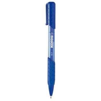   Golyóstoll, 0,5 mm, nyomógombos, KORES "K6-F", kék