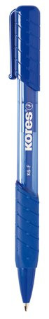 Golyóstoll, 0,5 mm, nyomógombos, KORES "K6-F", kék