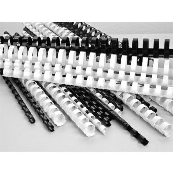 Spirál, műanyag, 6 mm, 10-20 lap, VICTORIA, fekete 100 db