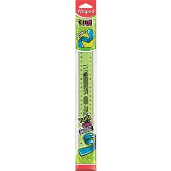   Vonalzó, műanyag, törhetetlen, 30 cm, MAPED "Twist'n Flex"