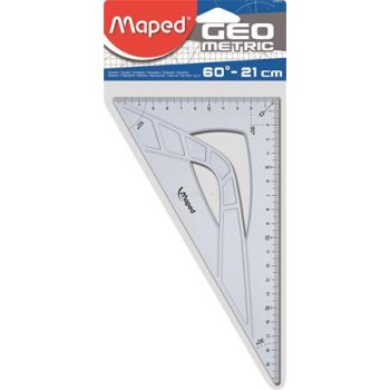   Háromszög vonalzó, műanyag, 60°, 21 cm, MAPED "Geometric"