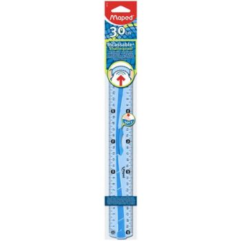   Vonalzó, műanyag, hajlítható, 30 cm, leszorítóval, MAPED "Flex"