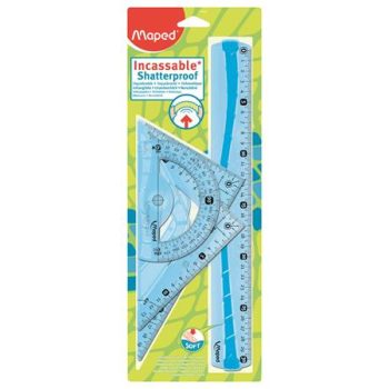   Vonalzókészlet, műanyag, hajlítható, 4 darabos, MAPED "Flex"