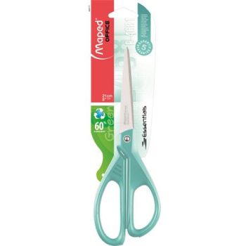   Olló, irodai, 21 cm, MAPED "Essentials Green", türkizkék