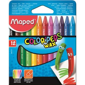   Zsírkréta, MAPED "Color'Peps Wax", 12 különböző szín