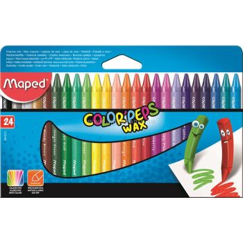   Zsírkréta, MAPED "Color'Peps Wax", 24 különböző szín