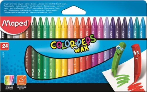 Zsírkréta, MAPED "Color'Peps Wax", 24 különböző szín