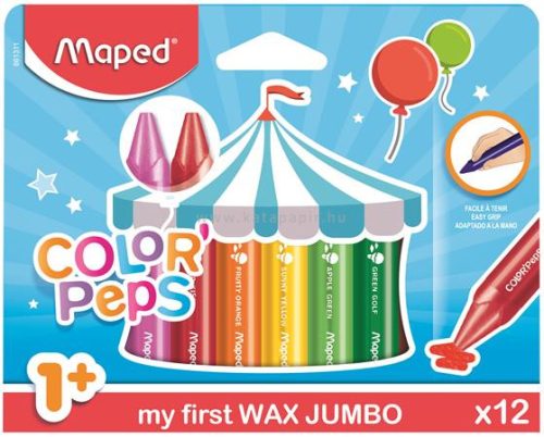 Zsírkréta, MAPED "Color'Peps MAXI Wax", 12 különböző szín