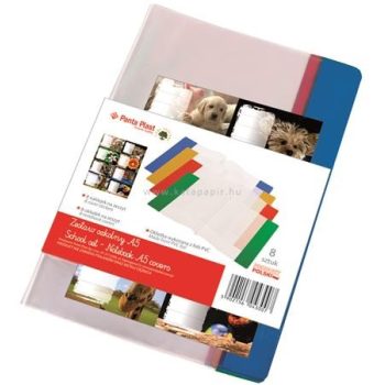  Füzet- és könyvborító + füzetcímke, A5, PVC, PANTA PLAST, 16 db/csomag
