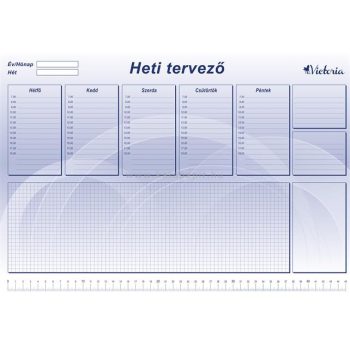 Könyökalátét, 470x330 mm, heti tervezővel, VICTORIA