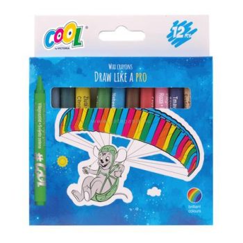 Zsírkréta, kerek, COOL BY VICTORIA, 12 különböző szín