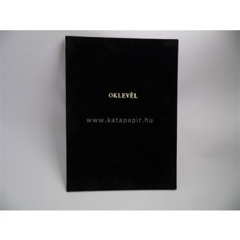 Oklevéltartó, A4, exclusive aranyozva fekete